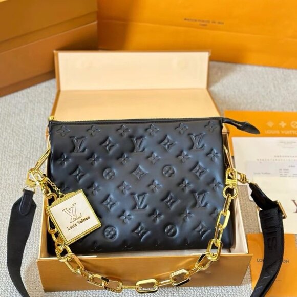 LOUIS VUITTON Coussin PM Crossbody Shoulder Bag Small Black - Picture 1 of 9